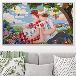 Quadri Moderni-Selezionato da Mazzolaluce Quadro 122x72 paesaggio romantico colorato innamorati