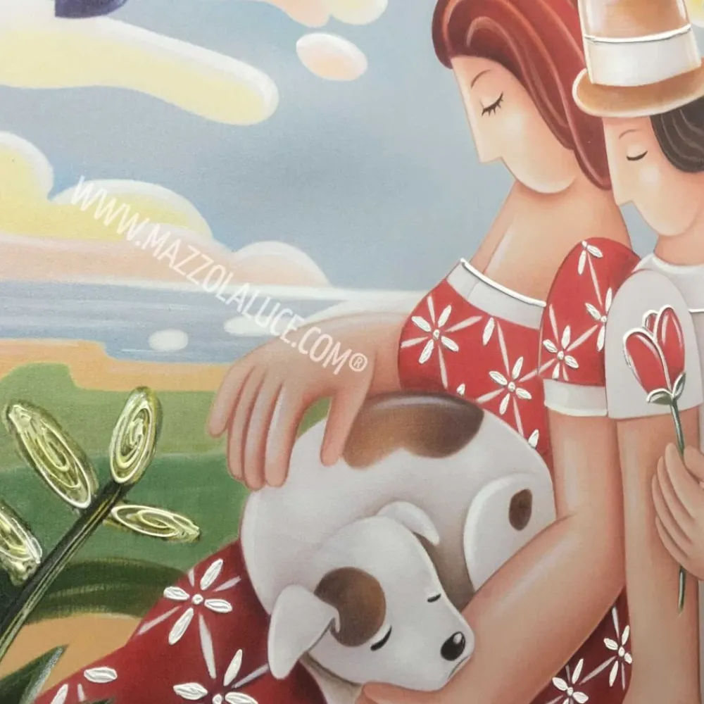 Quadri Moderni-Selezionato da Mazzolaluce Quadro 122x72 paesaggio romantico colorato innamorati