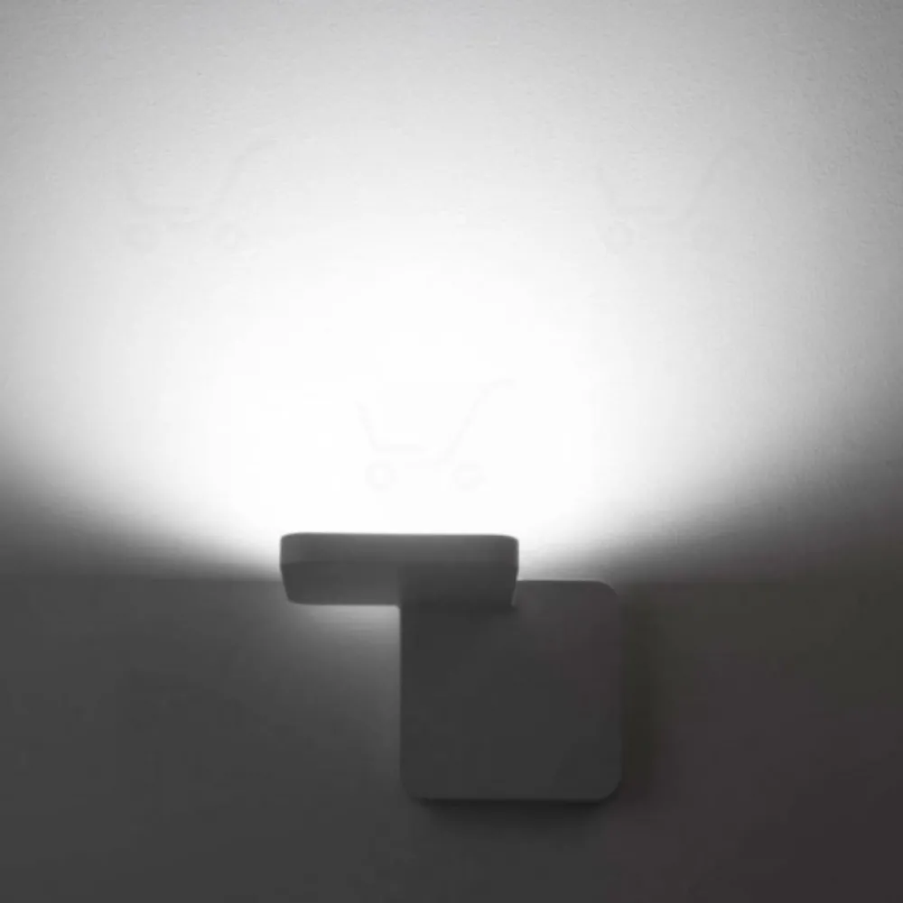 Applique Da Parete-Stilnovo Quad applique nero moderna led 19w 3000k per corridoio