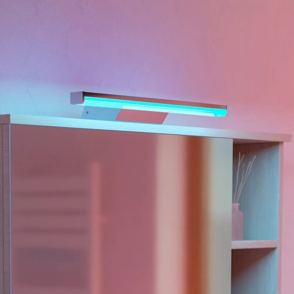 Applique Da Bagno-Eglo Regello z applique da bagno per specchio led rgb 2700k a 6500k ip44