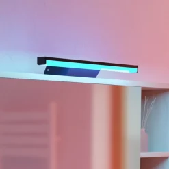Applique Da Bagno-Eglo Regello z applique da bagno per specchio design minimal led rgb 2700k a 6500k ip44