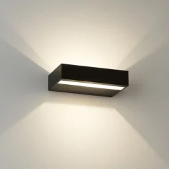 Applique Da Parete-Linea Light Regolo applique led 3000k nera doppia emissione
