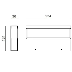 Applique Da Parete-Linea Light Regolo applique led 3000k nera doppia emissione