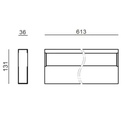 Applique Da Parete-Linea Light Regolo applique led nera 3000k 61cm mono emissione