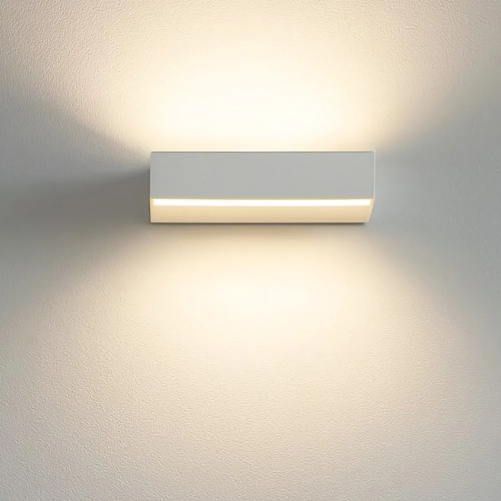 Applique Da Parete-Linea Light Regolo applique led 26w 3000k da parete bianca 23cm