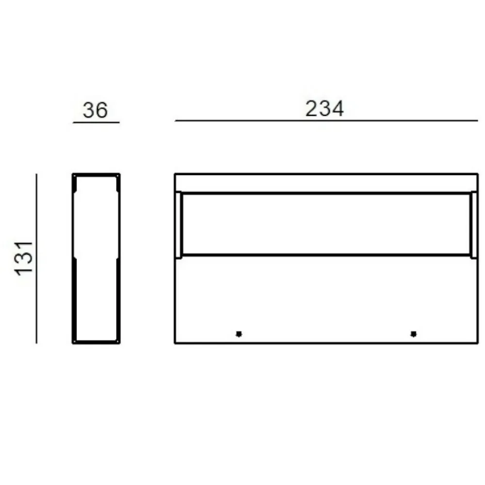 Applique Da Parete-Linea Light Regolo applique led 26w 3000k da parete bianca 23cm