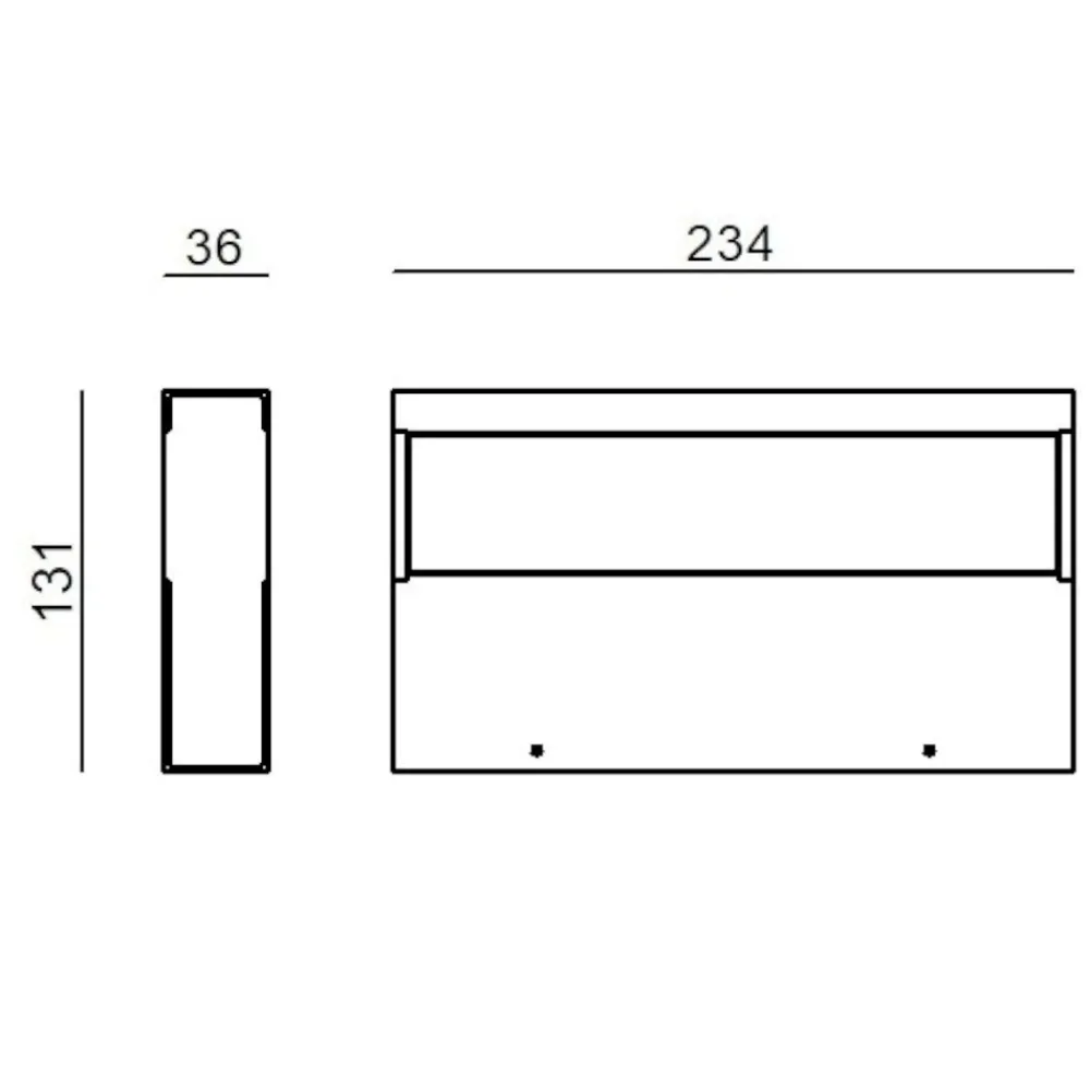 Applique Da Parete-Linea Light Regolo applique led 24w 3000k alluminio anodizzato
