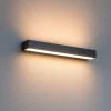 Applique Da Parete-Linea Light Regolo applique nera led 3000k biemissione