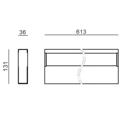 Applique Da Parete-Linea Light Regolo applique nera led 3000k biemissione