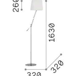 Lampade Da Terra-Ideal Lux Regol pt1 lampada da terra braccio orientabile
