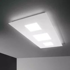Plafoniere Moderne-Ideal Lux Relax pl d090 plafoniera led 58w 3000k moderna doppia emissione