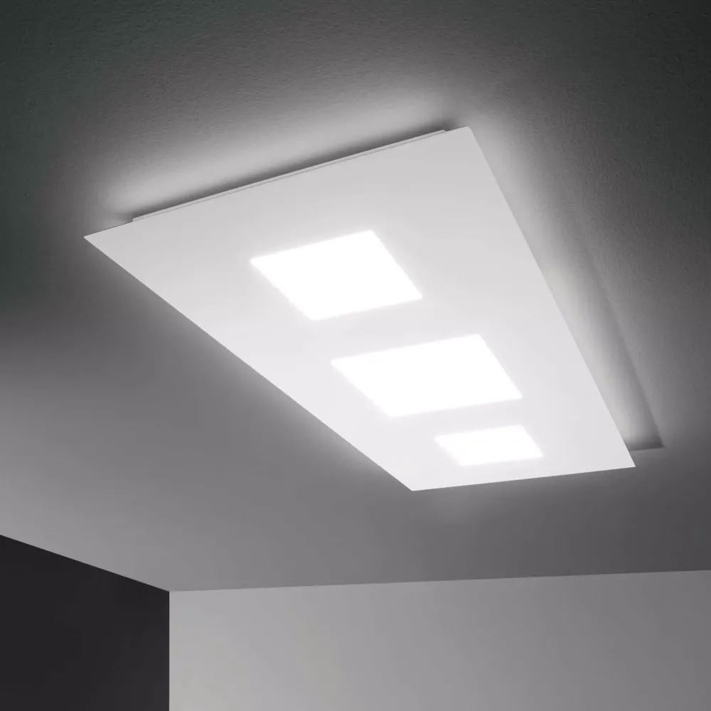 Plafoniere Moderne-Ideal Lux Relax pl d090 plafoniera led 58w 3000k moderna doppia emissione