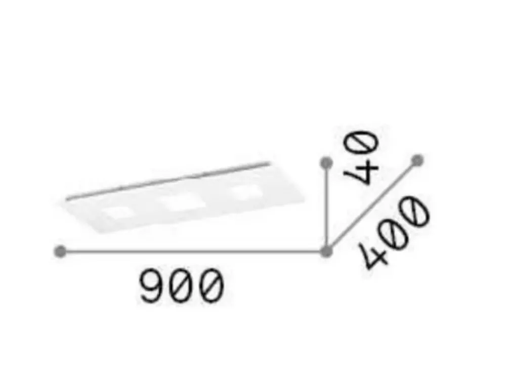 Plafoniere Moderne-Ideal Lux Relax pl d090 plafoniera led 58w 3000k moderna doppia emissione