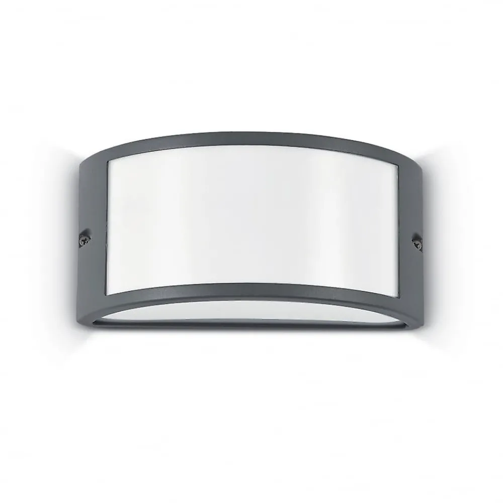 Applique Da Esterno-Ideal Lux Rex-1 ap1 applique da esterno curvo ip44 antracite
