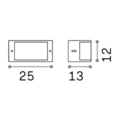 Applique Da Esterno-Ideal Lux Rex-1 ap1 applique da esterno curvo ip44 antracite