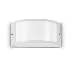 Applique Da Esterno-Ideal Lux Rex-1 ap1 applique da esterno ip44 bianco curvo