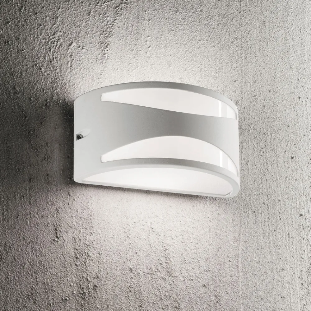 Applique Da Esterno-Ideal Lux Rex-3 ap1 applique da esterno ip44 bianco