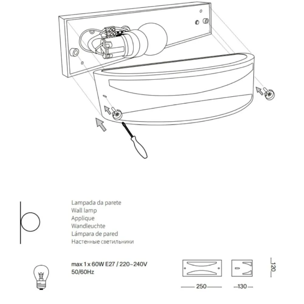Applique Da Esterno-Ideal Lux Rex-3 ap1 applique da esterno ip44 bianco