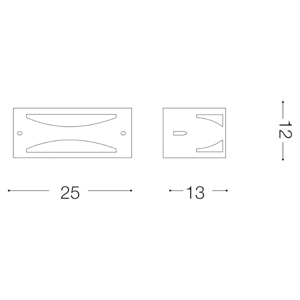 Applique Da Esterno-Ideal Lux Rex-3 ap1 applique per esterno curva antracite