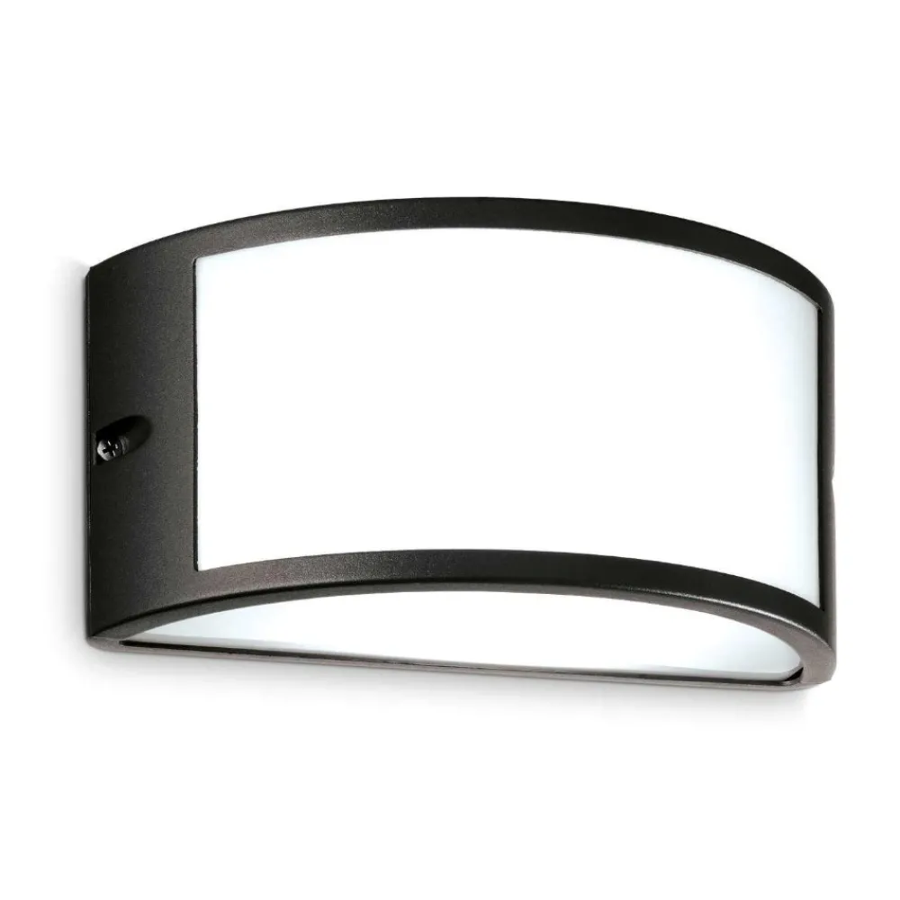 Applique Da Esterno-Ideal Lux Rex-1 ap1 applique da esterno nera ip44 e27