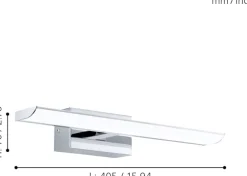 Applique Da Bagno-Eglo Rglo tabiano applique bagni luce da specchio 7w 4000k cromo