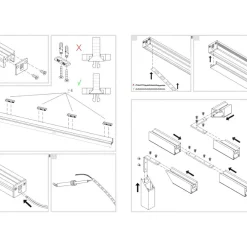 Strisce Led-Gea Luce Riga g profilo 2mt bianco per strisce led max 10mm