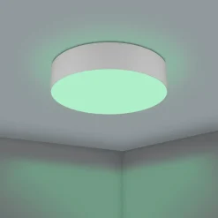 Plafoniere Moderne-Eglo Romao z plafoniera moderna circolare led rgb da 2700k a 6500k