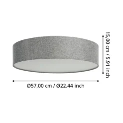 Plafoniere Moderne-Eglo Romao z plafoniera moderna circolare led rgb da 2700k a 6500k