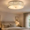 Plafoniere Moderne-Ideal Lux Roma pl9 plafoniera camera da letto cristalli trasparenti