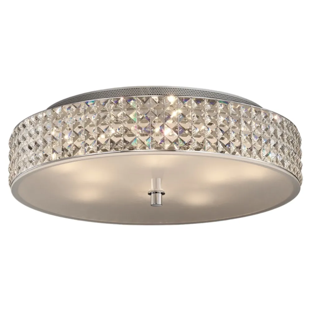 Plafoniere Moderne-Ideal Lux Roma pl9 plafoniera camera da letto cristalli trasparenti