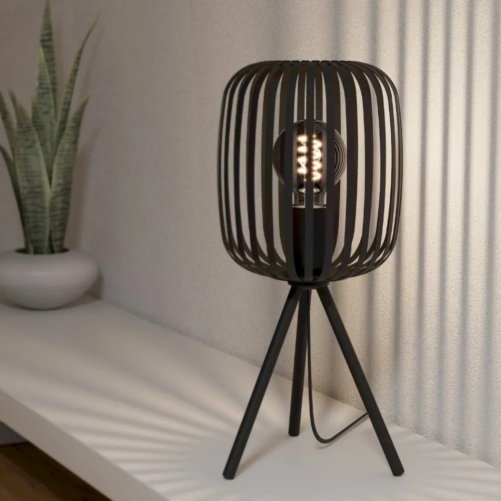 Lampade Da Tavolo-Eglo Romazzina lampada da tavolo moderna con treppiede