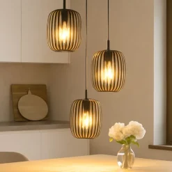 Lampadari Cucina-Eglo Romazzina lampadario da cucina con portalampade traforati