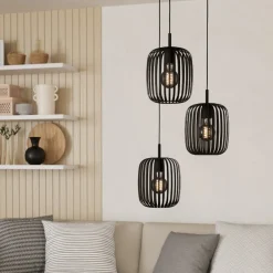 Lampadari Cucina-Eglo Romazzina lampadario da cucina con portalampade traforati