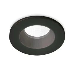 Faretti Da Incasso-Ideal Lux Room-65 fi round faretto da incasso led 8w 3000k nero tondo