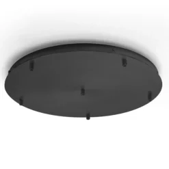 Accessori-Gea Luce Rosone metallo nero 6 fori diametro 50cm
