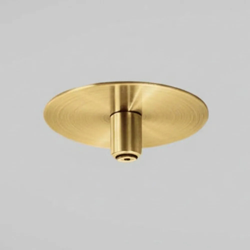 Accessori-Gea Luce Rosone rotondo metallo oro ottone da incasso per sospensione