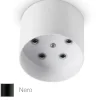 Accessori-Ideal Lux Rosone rotondo nero 5 uscite