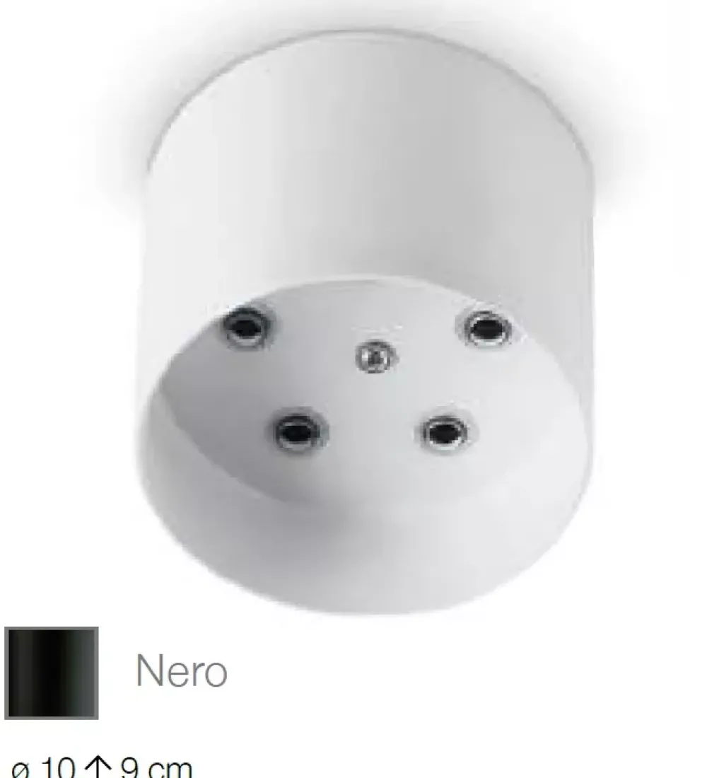 Accessori-Ideal Lux Rosone rotondo nero 5 uscite