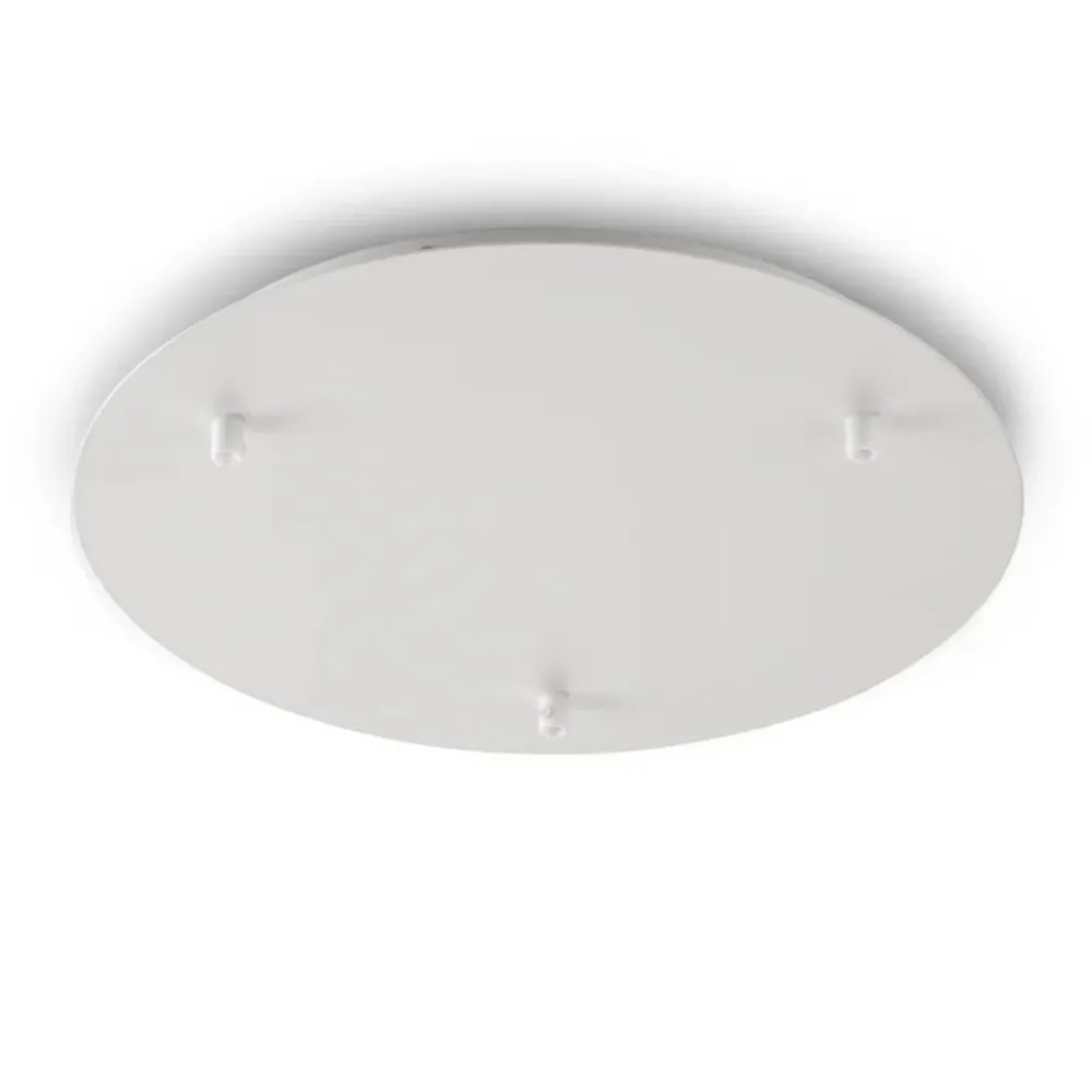 Accessori-Gea Luce Rosone tondo bianco 3 fori diametro 30cm