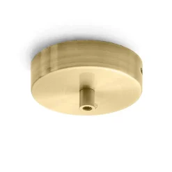 Accessori-Gea Luce Rosone tondo oro ottone per lampada a sospensione