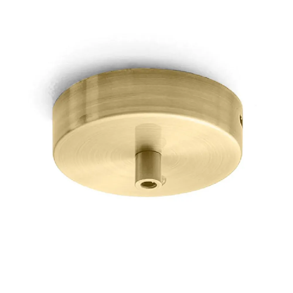 Accessori-Gea Luce Rosone tondo oro ottone per lampada a sospensione