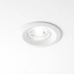 Faretti Da Incasso-IsyLuce Rotondo faretto metallo bianco da incasso a soffitto