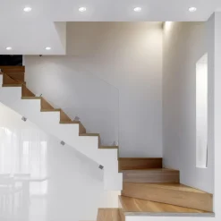 Faretti Da Incasso-IsyLuce Rotondo faretto metallo bianco da incasso a soffitto
