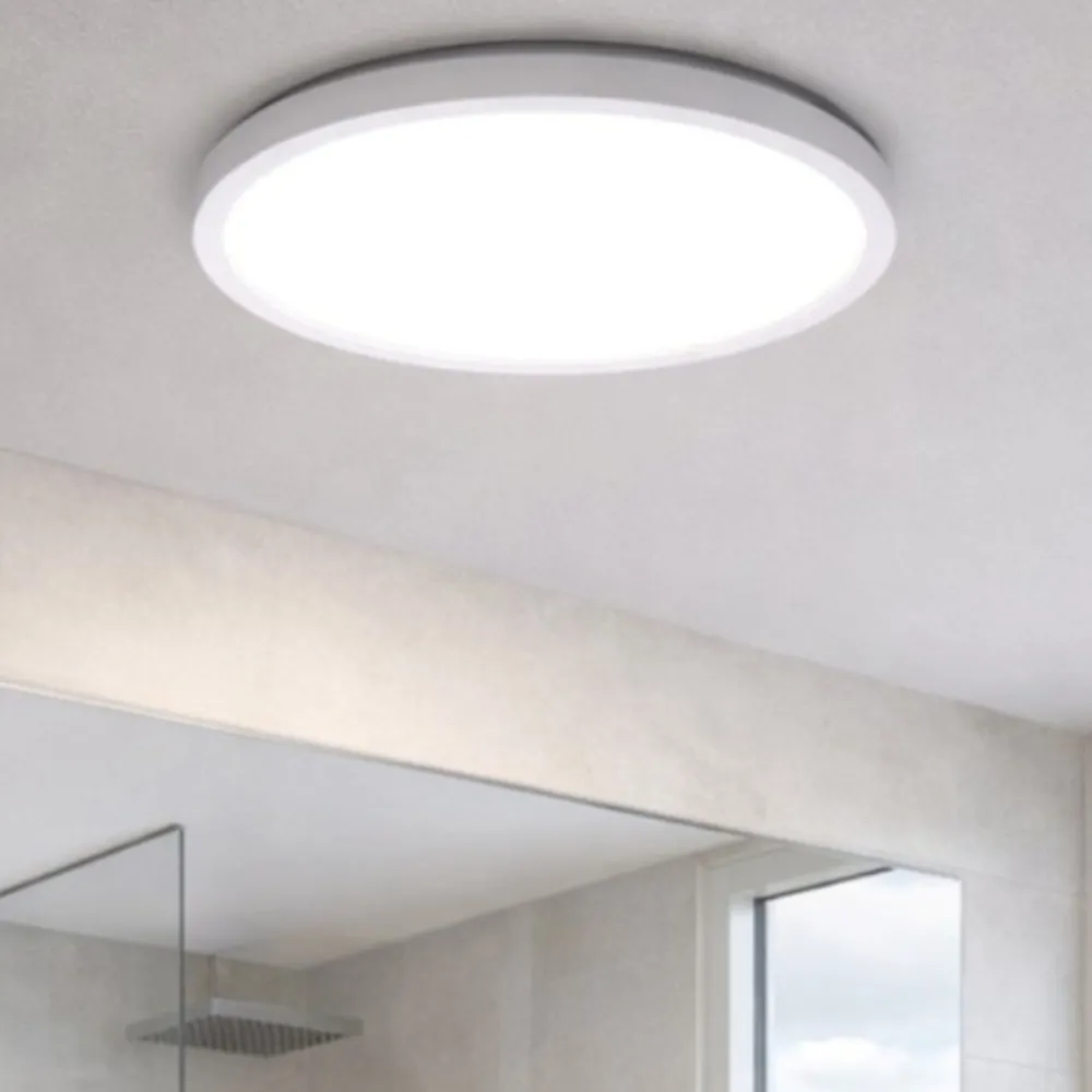 Plafoniere Bagno-Eglo Rovito z plafoniera circolare da bagno ip44 led rgb 2700k a 6500k
