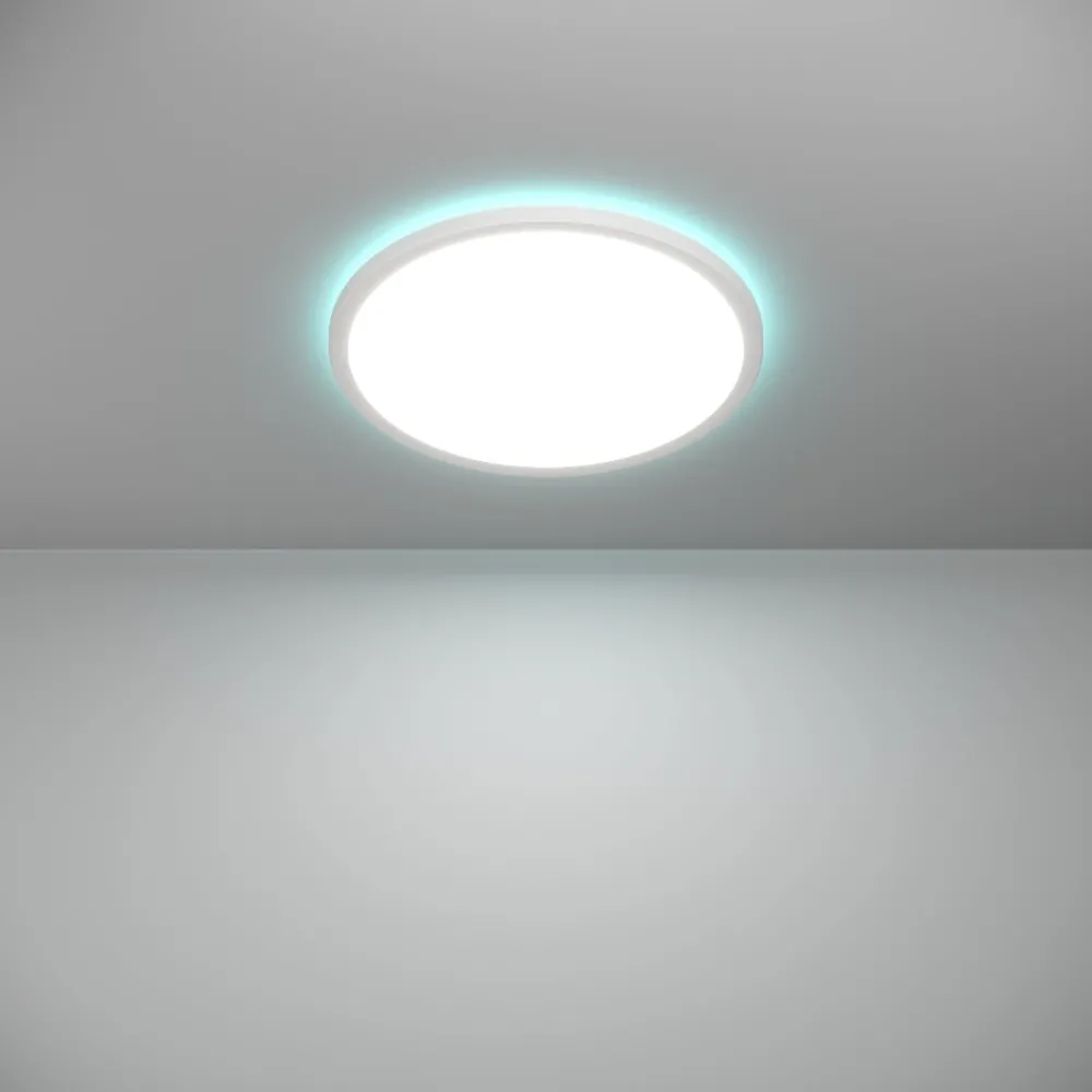 Plafoniere Bagno-Eglo Rovito z plafoniera circolare da bagno ip44 led rgb 2700k a 6500k
