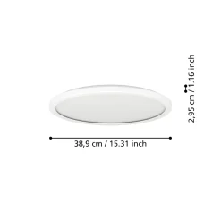 Plafoniere Bagno-Eglo Rovito z plafoniera circolare da bagno ip44 led rgb 2700k a 6500k