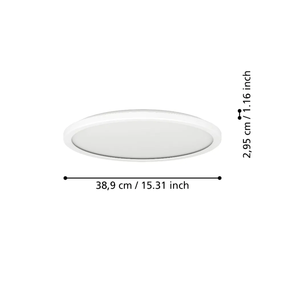 Plafoniere Bagno-Eglo Rovito z plafoniera circolare da bagno ip44 led rgb 2700k a 6500k