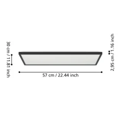 Plafoniere Bagno-Eglo Rovito z plafoniera da bagno controllo remoto led rgb 2700k a 6500k ip44