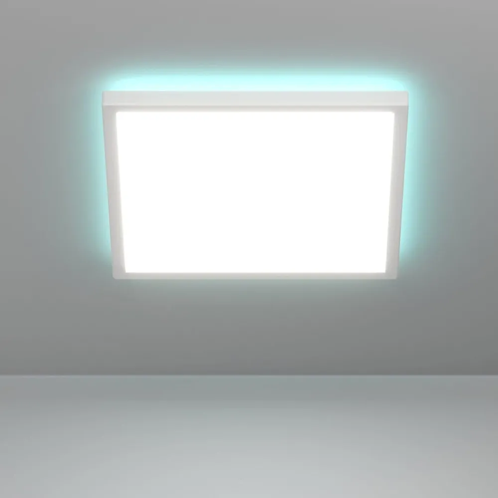 Plafoniere Bagno-Eglo Rovito z plafoniera da bagno bianca ip44 led rgb 2700k a 6500k
