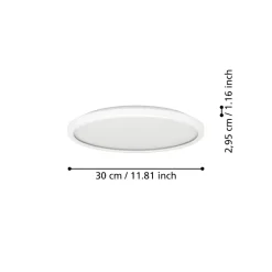 Plafoniere Bagno-Eglo Rovito z plafoniera da bagno tonda bianca led rgb 2700k a 6500k ip44
